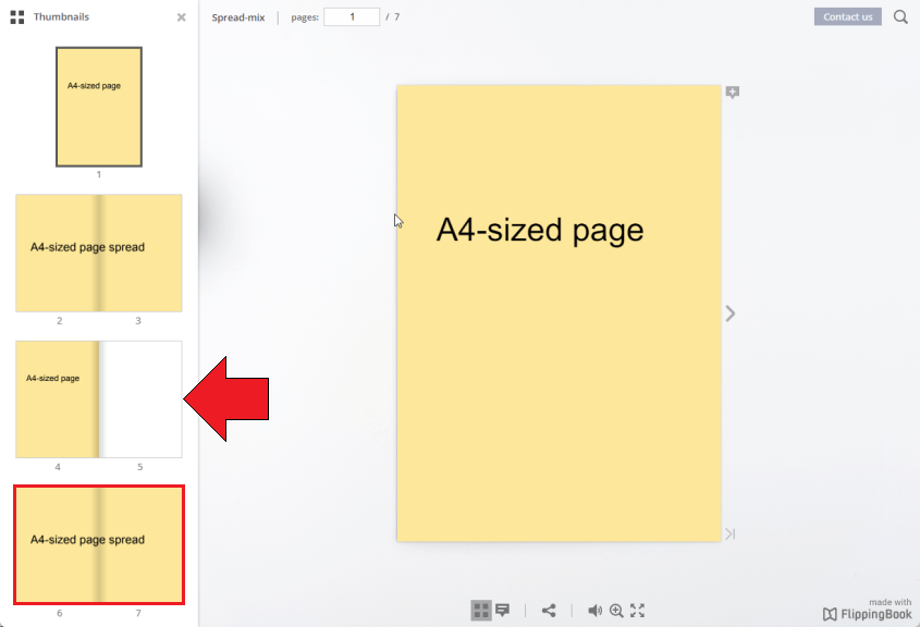 PDFs with different page sizes FlippingBook